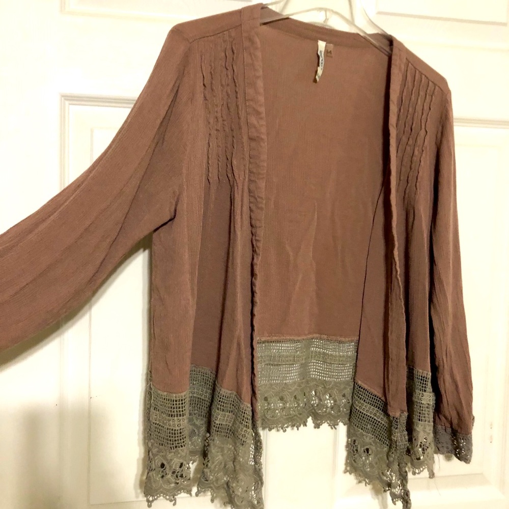 Linen open front cover